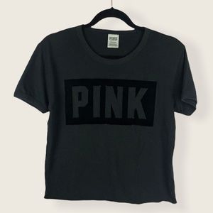 PINK Victoria's Secret Velvet Logo Tee Shirt Small